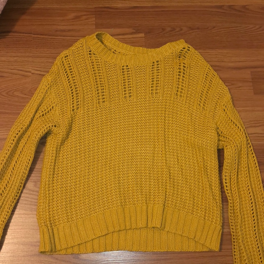 American Eagle Eyelet Balloon Sleeve Pullover